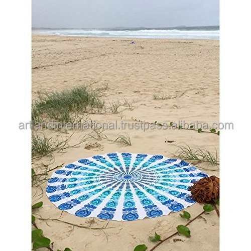 Indian Mandala Tapestry Hippie Round Shape Wall Hanging Curtain Bohemian Decor Bedspread Wall Decor