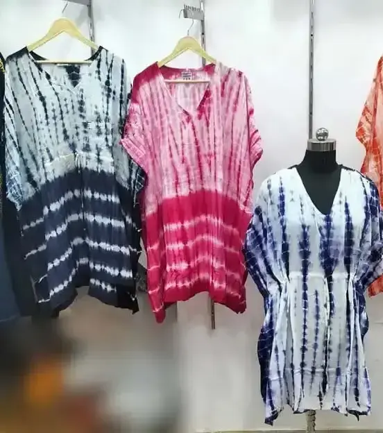 Wholesale Women Tie dye Kaftan Plus Size Rayon Kaftan For Women Free Size Kaftan Maxi Dress Top