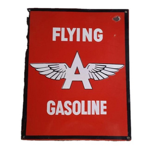 Flying Gasoline Enamel Sign Board Vintage Collection Best Quality Custom Enamel Reproduction Metal Sign Advertising Wholesale