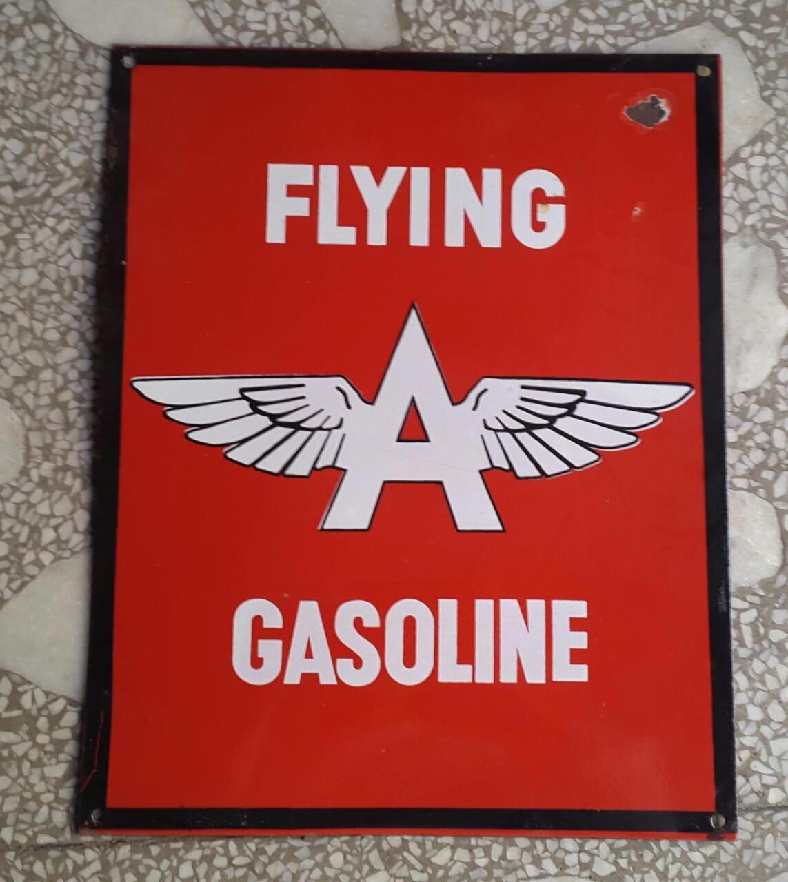 Flying Gasoline Enamel Sign Board Vintage Collection Best Quality Custom Enamel Reproduction Metal Sign Advertising Wholesale