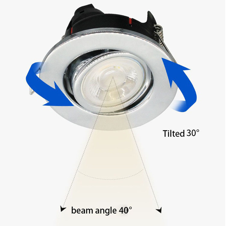 Open back fire rated downlights Canless  Fire Rated LED Recessed Downlight Ceiling Twist Lock Spot Lights