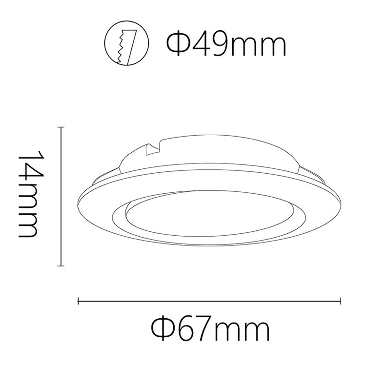 12V 2W Kitchen Under Cabinet LED Light Cupboard Lamp Display Showcase Spotlights 12V recessed Puck Lights