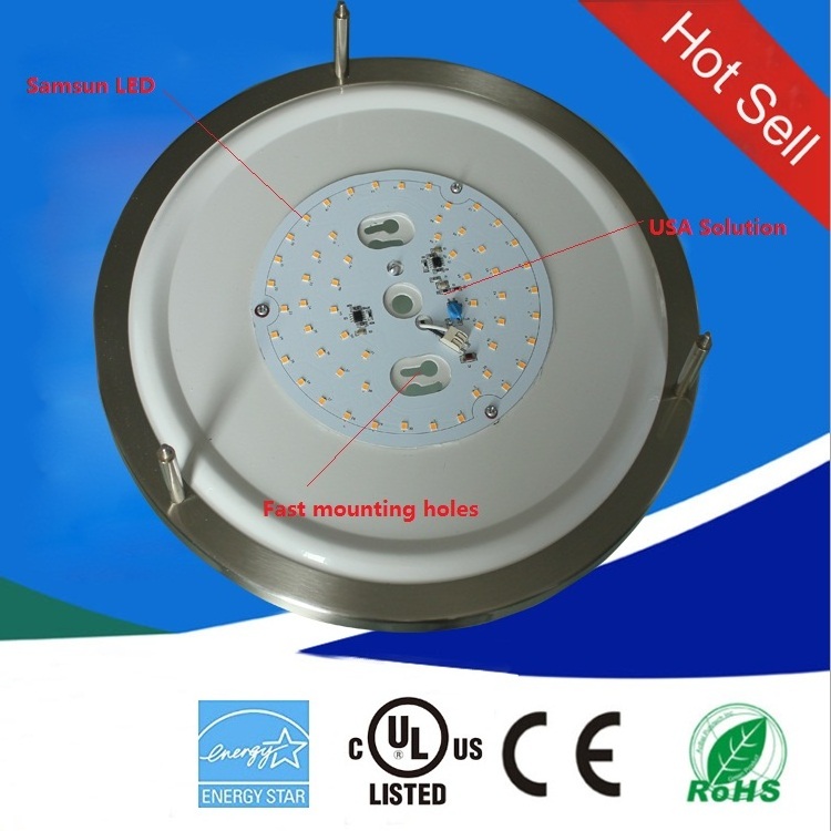 Dimmable LED Flush Mount Ceiling Light Fixture Kitchen Light Fixtures bathroom Ceiling Lights 3CCT Super Bright 3200LM