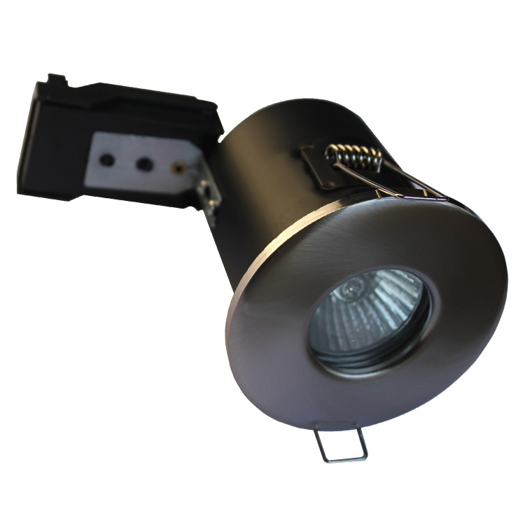 Recessed GU10 Downlight Ceiling Spotlights Fire Rated Fitting IP65 Downlighters cutout 72mm