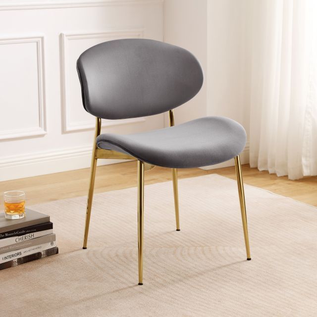 Modern set of 2 classic living room chairs home furniture dining room chair metal leg leisure desk chair furniture