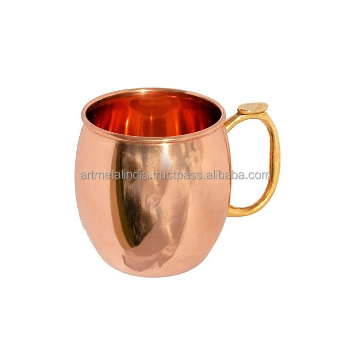 PURE COPPER MUG WITH MIRROR POLISHED FOR BAR WARE NEW COPPER MUG IN WHOLESALE PRICE BEER GLASS FOR GN IN COPPER MOSCOW MULE MUG