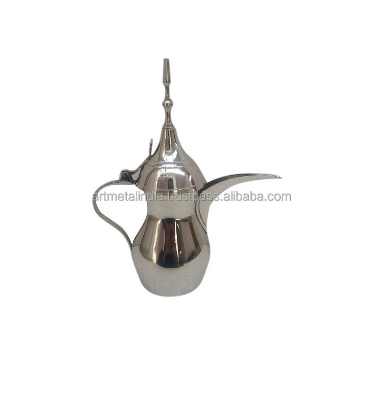 Nickle Plated Metal teal Pot Kafi Dan Latest Milk Pot in Wholesale Price Tea Pot With Customized Finished