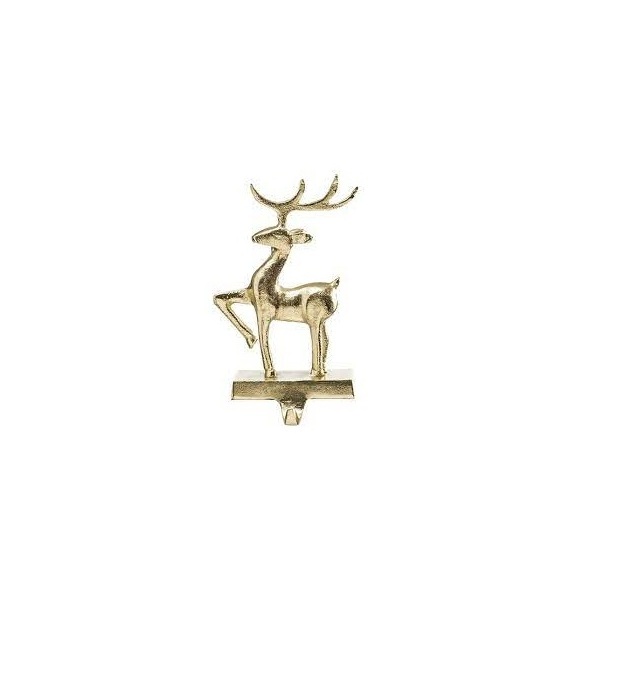 Stocking Holder Black deer Brass Stocking Holder Aluminum Metal Iron Personalized Christmas High End Decoration Mantlepiece