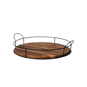 Best Quality Indoor Decorative Design Wooden Tray Highly Polished Finishing Decor Multiple Shaped Design Tray