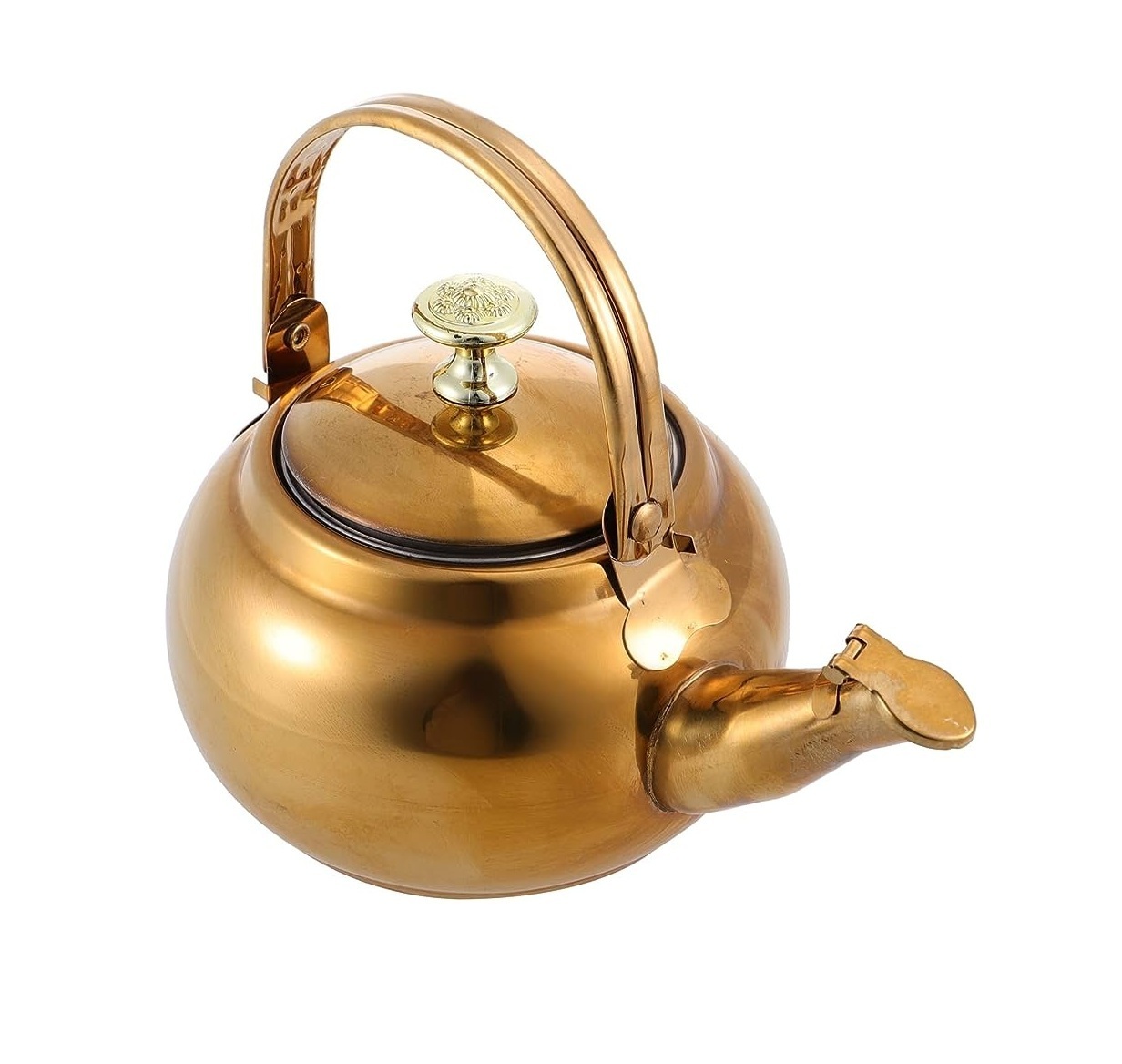 Hot Selling Long Lasting Durable Gold Plated Tea Kettle For Serving the Tea New Look Metal Tea Pot In Wholesale Cheap Price