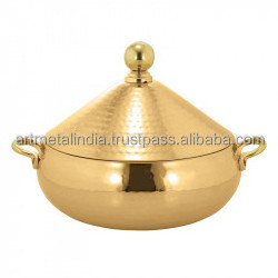 GOLD PLATED STAINLESS STEEL RUST PROOF NEW DESIGN IN METAL HOT POT IN NEW LOOK HOTPOT CUSTOMIZED METAL