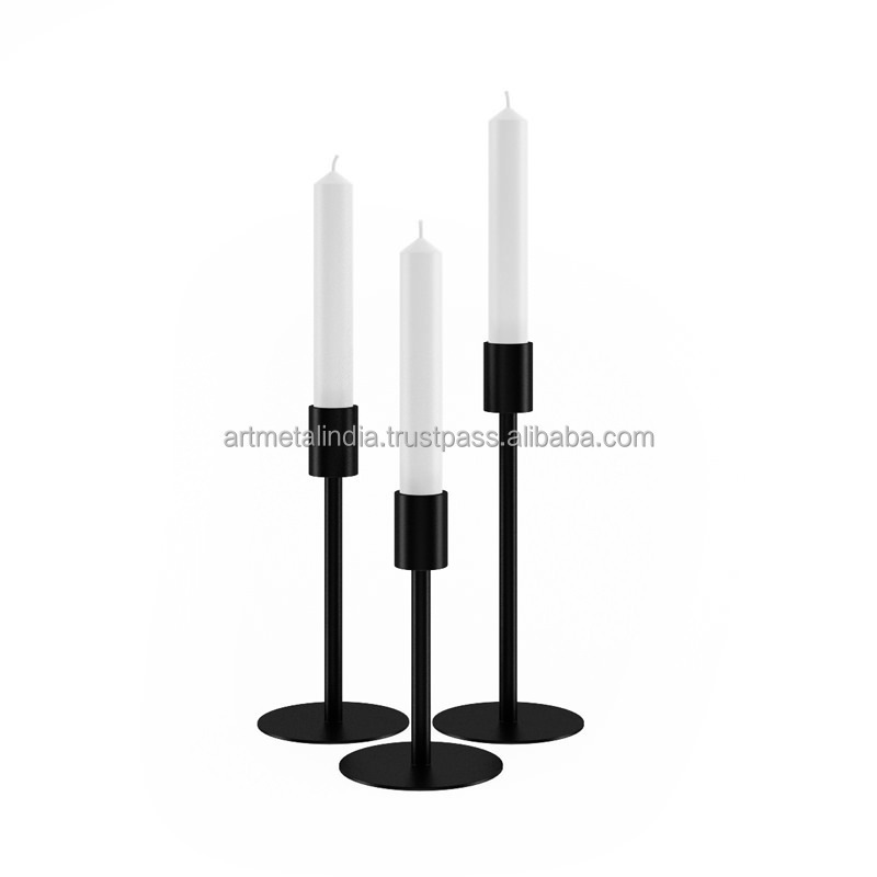 WHOLESALE BLACK COATED CANDLE HOLDER IN NEW STYLE STAND FOR DECORATION IN WHOLESALE PRICE CANDLE HOLDER