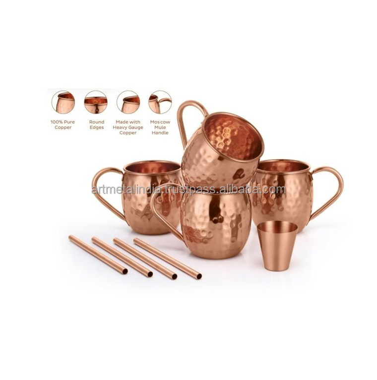 PURE COPPER MUG WITH MIRROR POLISHED FOR BAR WARE NEW COPPER MUG IN WHOLESALE PRICE BEER GLASS FOR GN IN COPPER MOSCOW MULE MUG