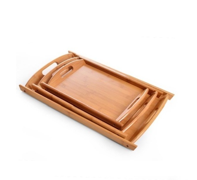 Best Quality Indoor Decorative Design Wooden Tray Highly Polished Finishing Decor Multiple Shaped Design Tray