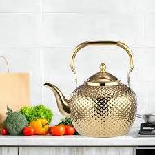 Pure Copper Kettle Coffee And Tea Set At Wholesale Price Serve Ware Kettle With Hammered Design Black Color Handle