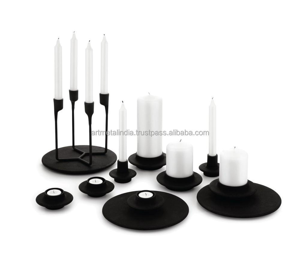 WHOLESALE BLACK COATED CANDLE HOLDER IN NEW STYLE STAND FOR DECORATION IN WHOLESALE PRICE CANDLE HOLDER