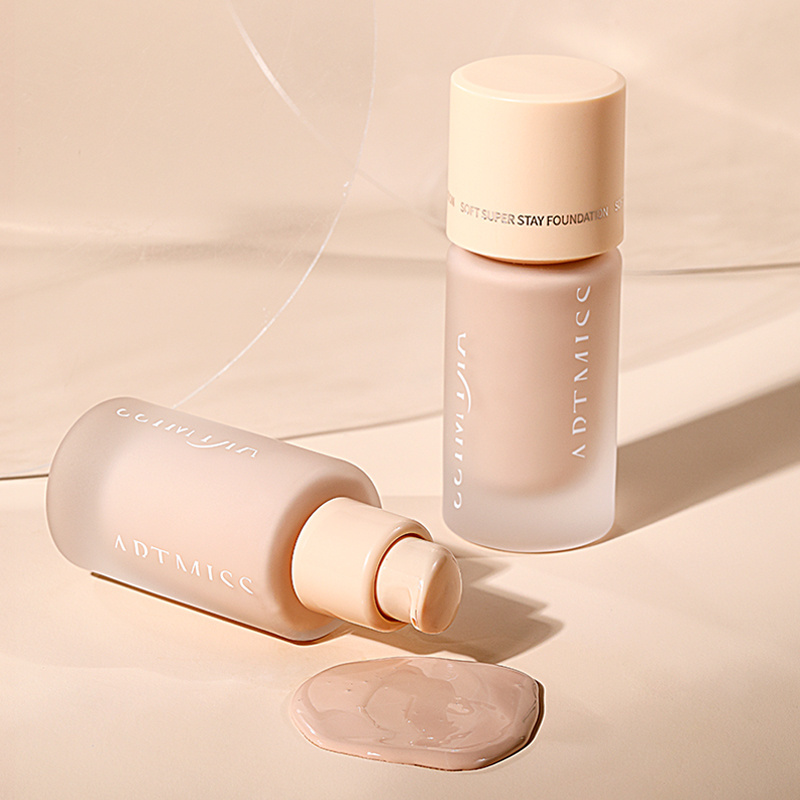 Low Moq Custom Makeup Full Coverage Cream Dewy Waterproof Vegan Fond De Teint Private Label Liquid Foundation for All Skin