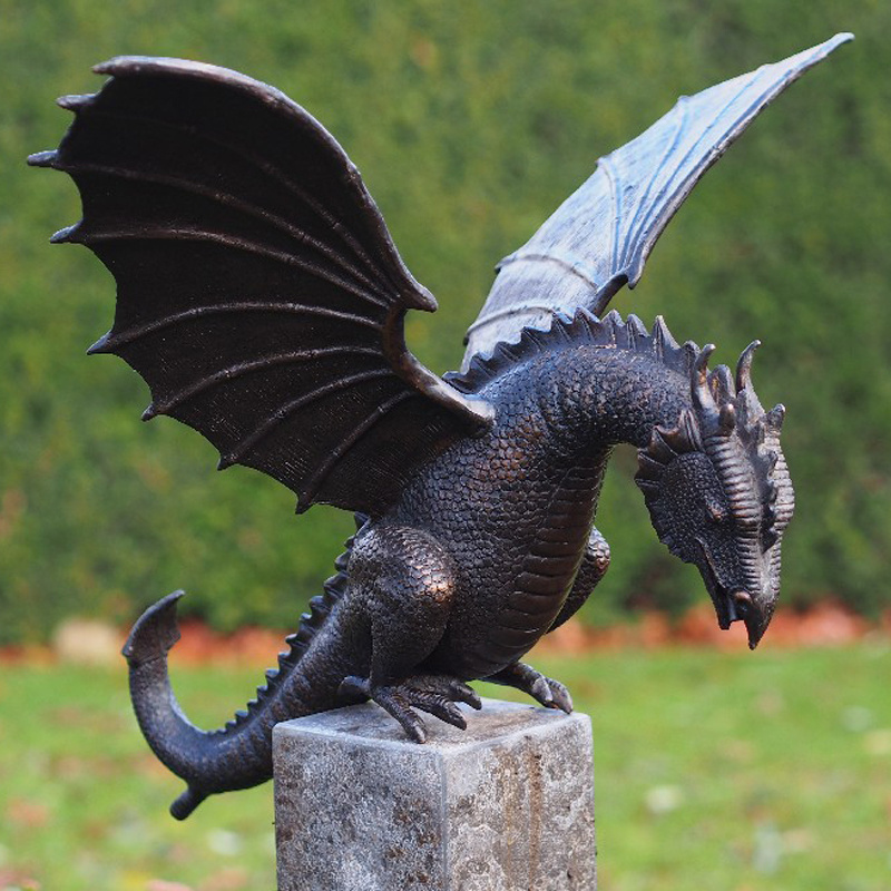 customized outdoor decoration large animal dragon fountain bronze sculpture