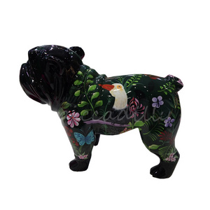 Factory Direct High Quality life size dog statues french bulldog resin figure