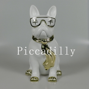 High Quality pop art home decoration resin animal  Fiberglass  french bulldog sculpture dog figurine