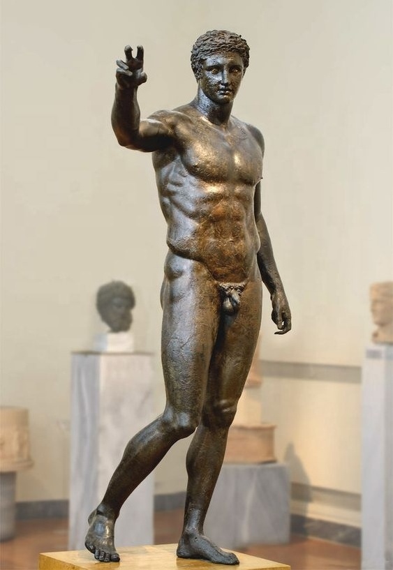 famous  reproduction sculpture  Metal Craft Brass Life size  man bronze Greek statue