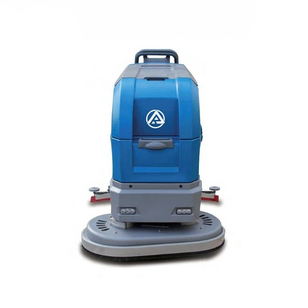 Double Brushes Commercial Hand Push Floor Scrubber CE Approved Efficient Cleaning Machine Electric Floor Scrubber