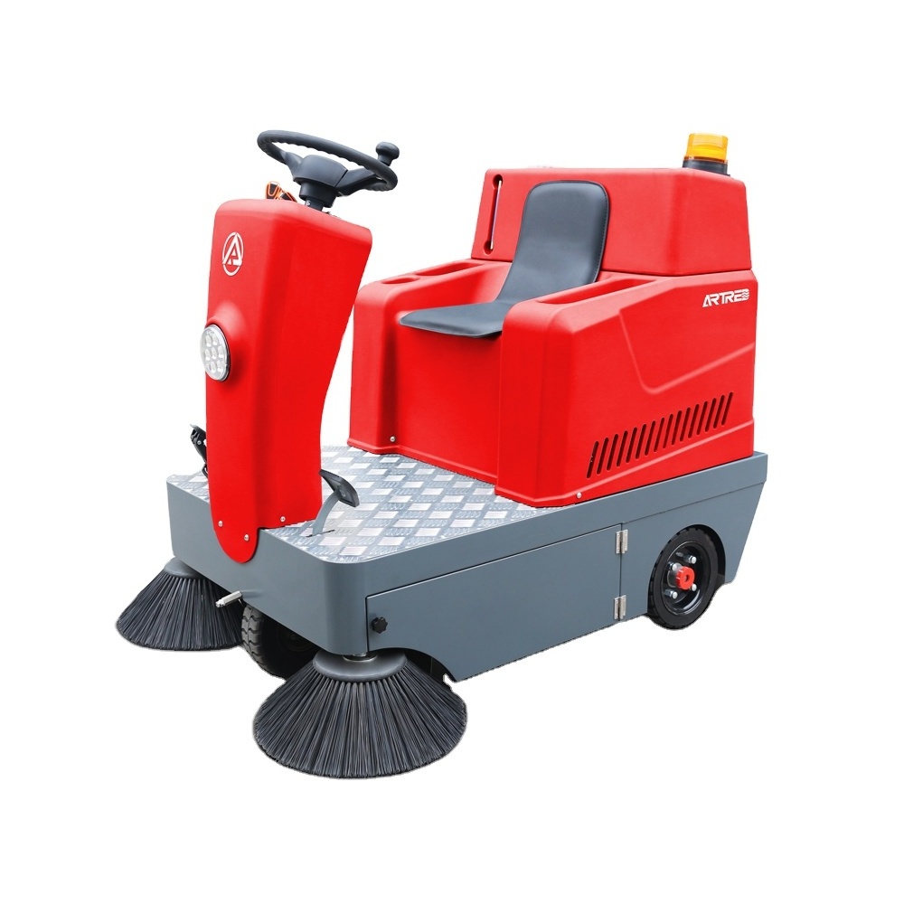 Electric Ride on Industrial Street Cleaning Machine Battery Floor Sweepers for Street Garden And Road