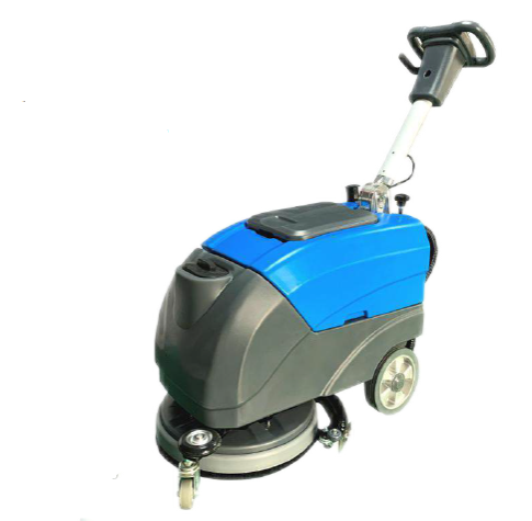 mini battery operated electric hand push single disc floor polishing cleaning scrubber for warehouse