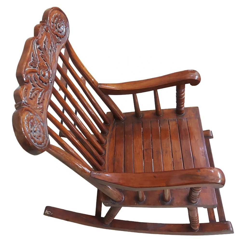 Wooden & Wrought Iron Rocking Chair, Premium Quality Rocking Chair, Comfortable Wood Rocking Chair Wrought Iron Rocking Chairs