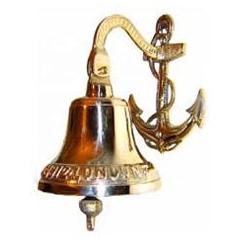 Brass Big Ship Bells, Bells in Many Designs, Bells with Handle for School Home Office and Business Promotion with Your Name Logo