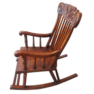 High Finish Wooden Retro Rocking Chair, Premium Quality Rocking Chair, Comfortable Wood Rocking Chair Wrought Iron Rocking Chair