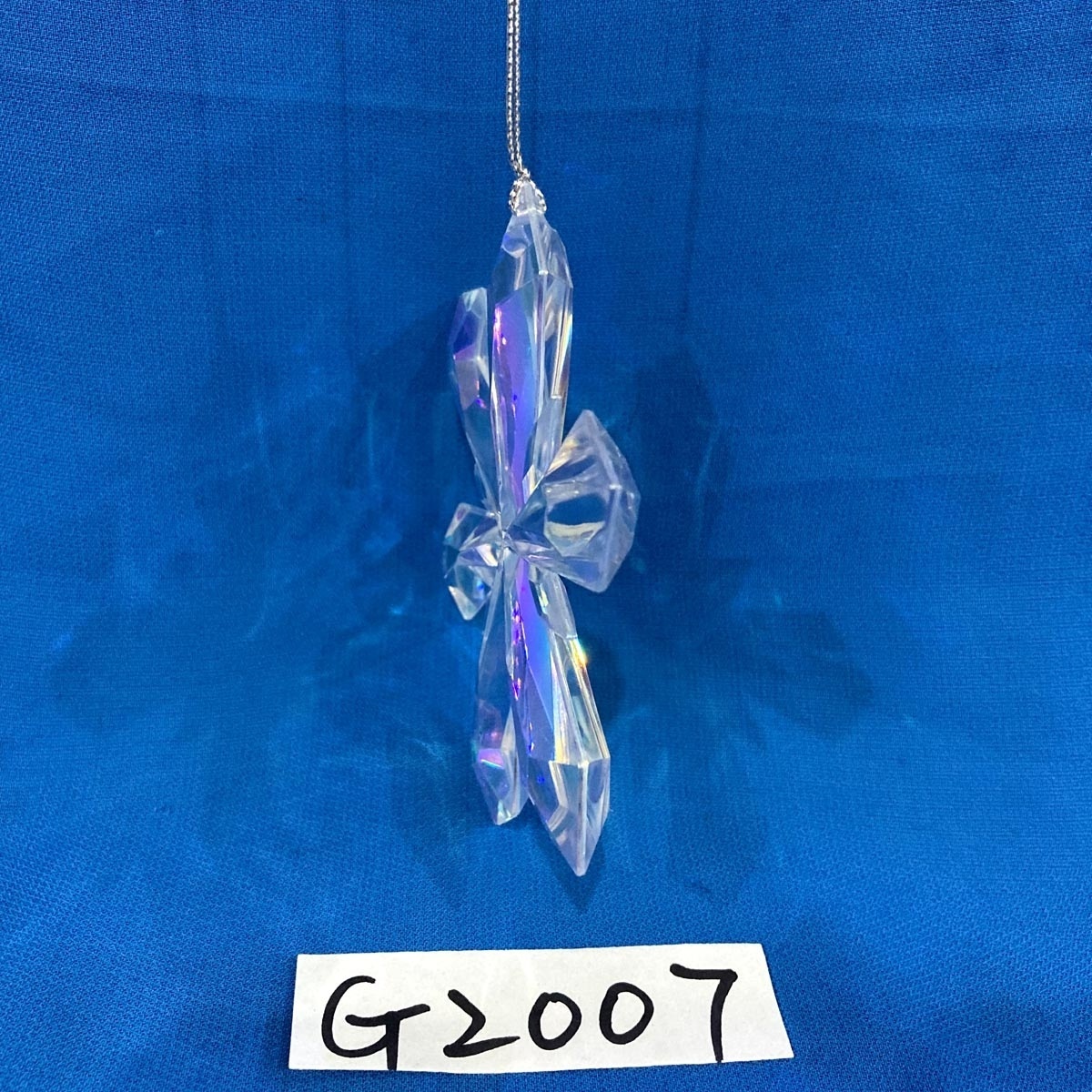 Acrylic snowflake hanging ornament for Christmas tree decoration