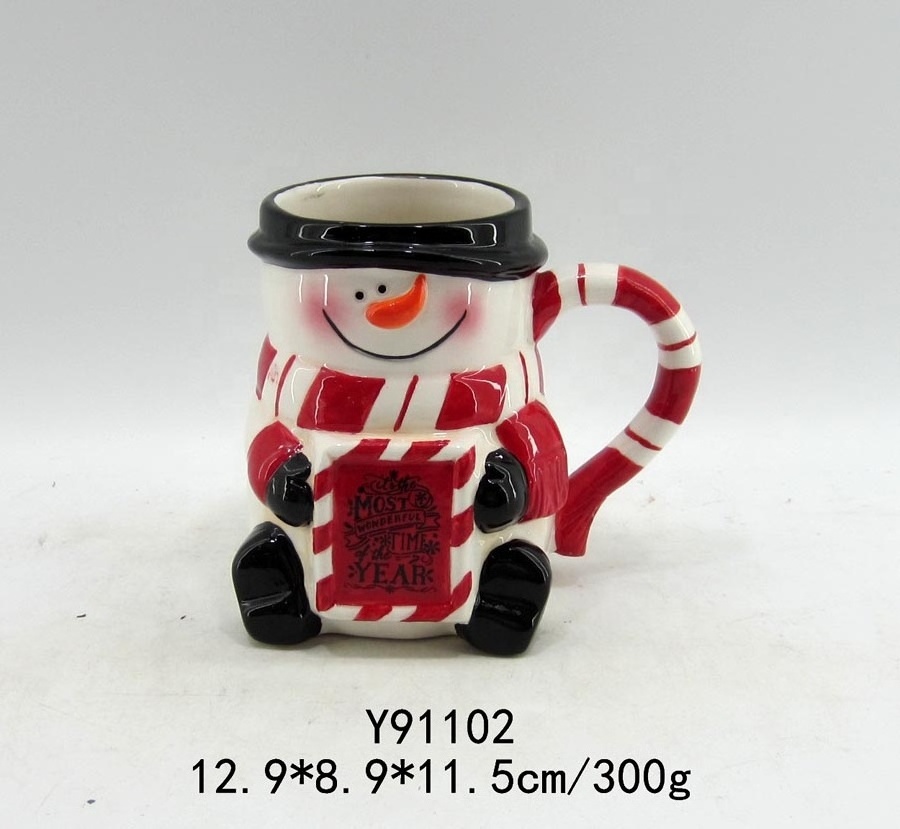 Christmas decoration ceramic santa tea cup