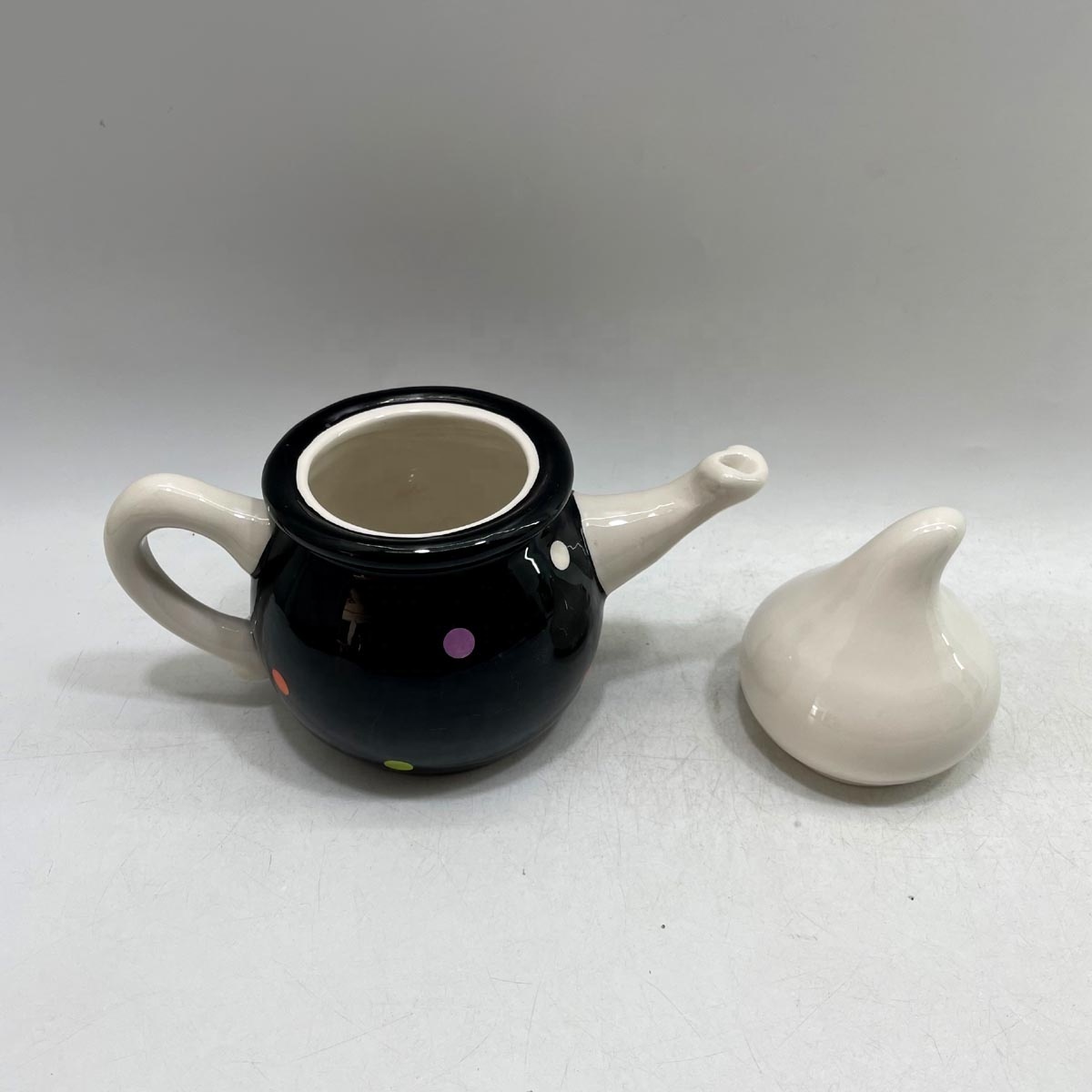 Hand-painted funny ghost shaped ceramic teapot