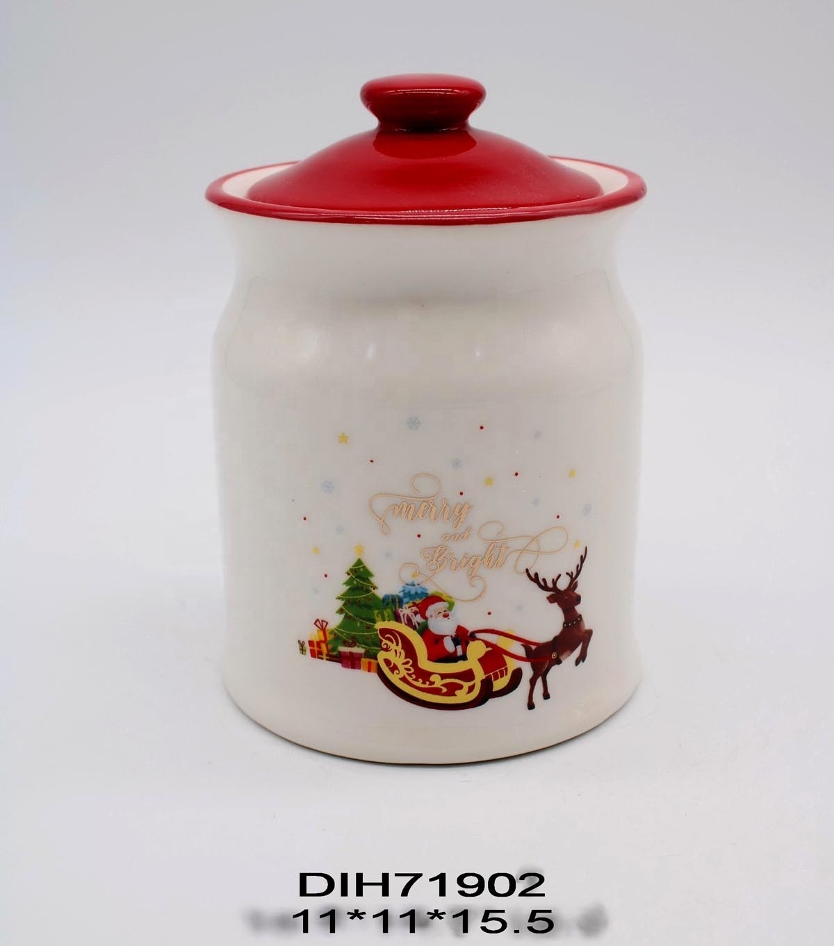 Hand made ceramic wall hanged sugar jar for holiday decoration