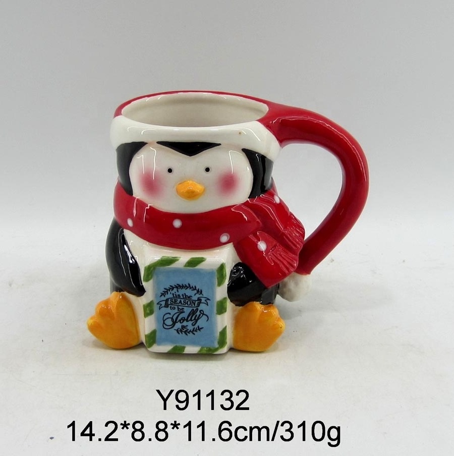 Christmas decoration ceramic santa tea cup