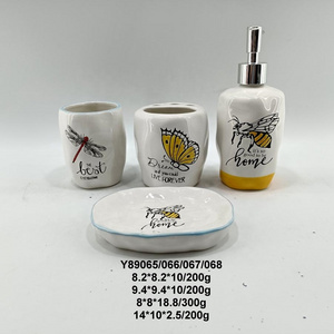 Ceramic 4pcs bathroom accessory set