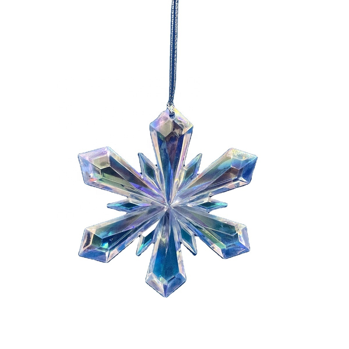 Acrylic snowflake hanging ornament for Christmas tree decoration