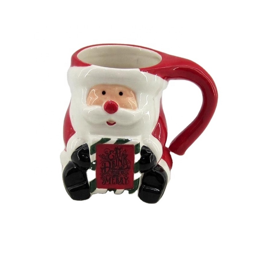 Christmas decoration ceramic santa tea cup