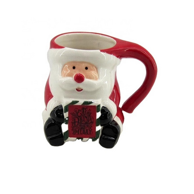 Christmas decoration ceramic santa tea cup