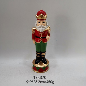 Hand painted ceramic 11 inch Christmas nutcracker