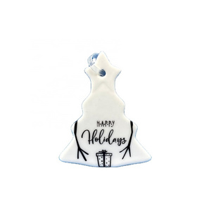 Ceramic hanging ornament for Christmas tree decoration