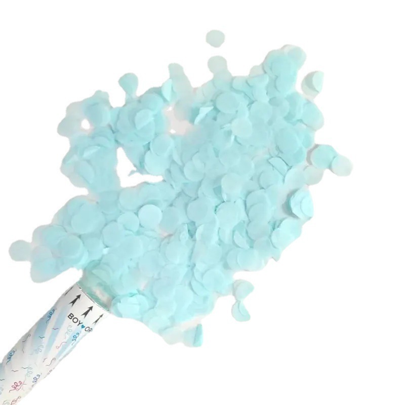 Blue Pink Paper Powder Confetti Fireworks for Gender Reveal Baby Shower Party Salute Toast