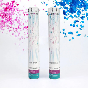 Blue Pink Paper Powder Confetti Fireworks for Gender Reveal Baby Shower Party Salute Toast