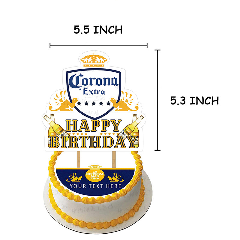 Corona Beer Theme Party Decorations Beer Mug Foil Balloons Banner Cake Topper Latex Balloon