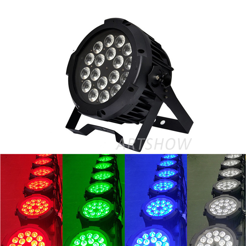 par light RGBW 4in1 Stage Led Light 18pcs slim par light  dj gigs Xmas birthday party bar club DMX512 Indoor LED Slim Flat PAR