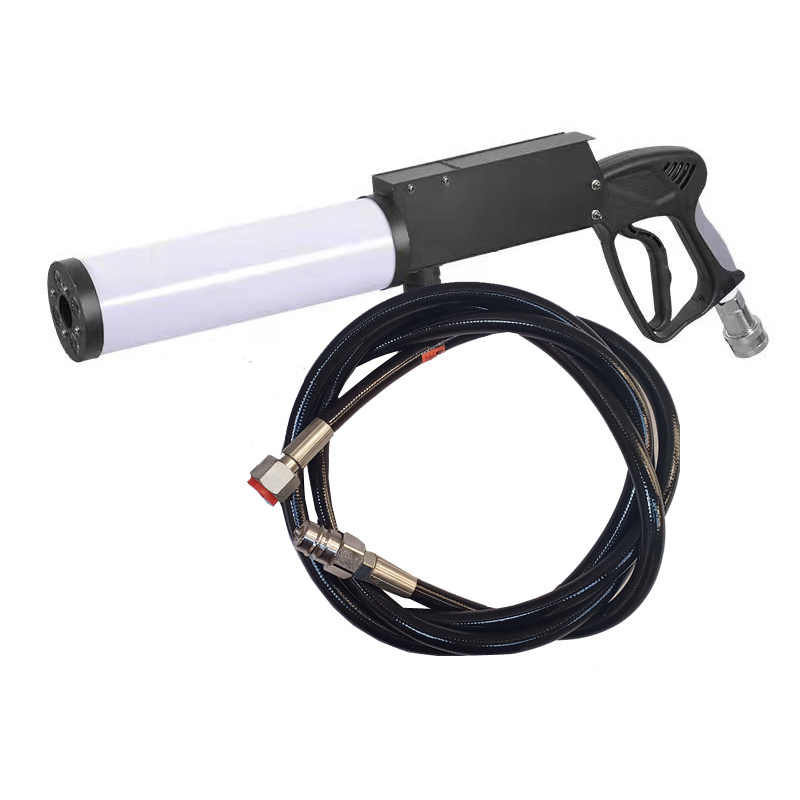 LED CO2 DJ Gun RGB Color LED Co2 Cryo Fogger Effect FX Co2 Jet Machine With 3m Gas Hose for Disco Nightclub Club Stage Show