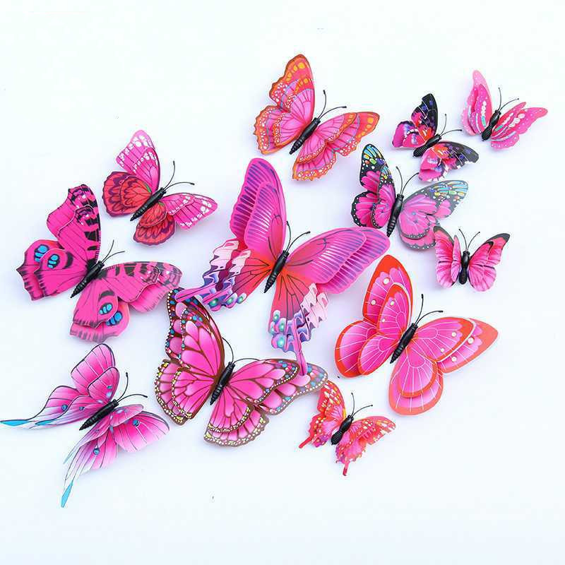 Butterfly Wall Stickers 3D Magnetic Removable Butterfly Wall Decals Fridge Magnet Murals Decoration for Kids Bedroom