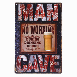 Beer Signs Vintage Metal Plaque Retro Tin Sign Bar Club Wall Decorative Poster Hanging Plates