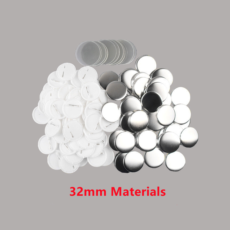 Wholesale Custom Logo Offset Printing Blank Metal Tin Magnetic Pin Button Badge Raw Material Components Parts